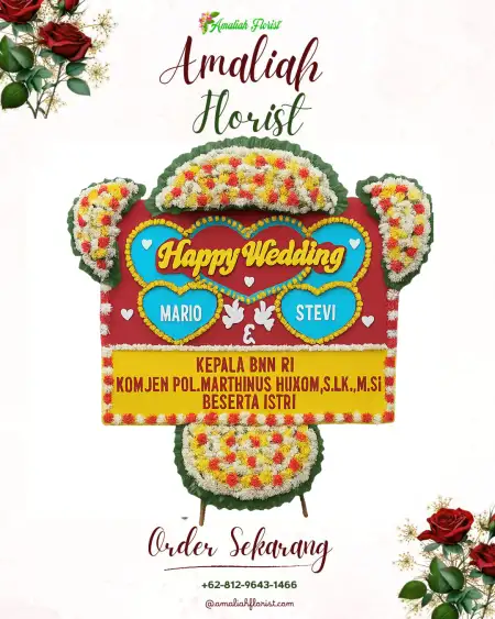 Papan Bunga Pernikahan Pangkal Mas